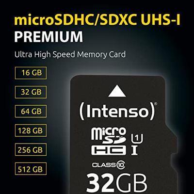Micro SD geheugenkaart met adapter INTENSO 3423492 256 GB 256 GB