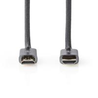 High Speed HDMI-Kabel met Ethernet | HDMI Connector | HDMI Connector | 4K@30Hz | ARC | 18 Gbps | 10.00 m | Rond | Katoen | Gun Metal Grijs | Cover Box - thumbnail