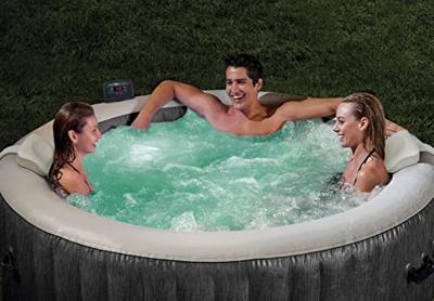 Intex Pure Spa Greywood Deluxe 4 persoons opblaasbare spa