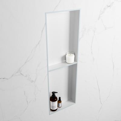 MONDIAZ EASY Nis 149,5x29,5cm in solid surface kleur Clay | Talc. 2 vakken geschikt voor in- of opbouw MONDIAZ EASY Nis 149,5x29,5cm in solid surface kleur Clay | Talc. 2 vakken geschikt voor in- of opbouw