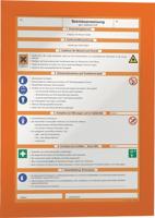 Durable Magneetkader | DIN A4 ORANGE | zelfklevende rugfolie | 2 stuks - 487209 487209 - thumbnail