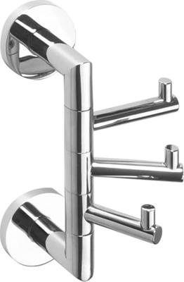 Drievoudige Handdoekhaak Sapho X-Round Draaibaar 10x19 cm Chroom Sapho