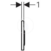 Geberit Omega 20 bedieningspaneel glans zwart/chroom/zwart voor Geberit Omega inbouwreservoir 12cm - thumbnail