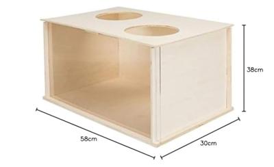 TRIXIE NATURA KONIJNENHOK XL MET ISOLATIE GRIJS 120X94X98 CM - thumbnail