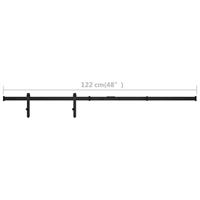 VidaXL Ophangset voor minischuifdeur 122 cm koolstofstaal - thumbnail
