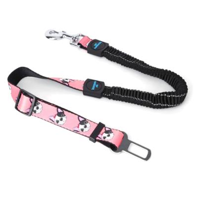 Nobleza Hondengordel met handvat - Elastisch - Roze - 90 cm