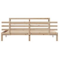 Bedframe met hoofdbord massief grenenhout 200x200 cm - thumbnail