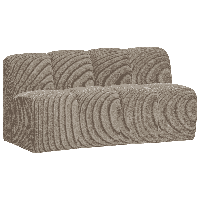 WOOOD Eetkamerbank 'Mojo' Geweven Rib, 164cm, kleur Donker Zand - thumbnail