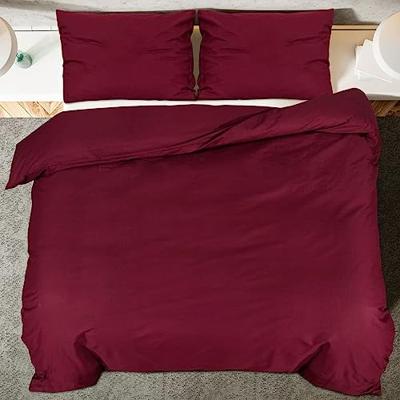 Dekbedovertrekset lichtgewicht 225x220 cm microvezel bordeaux