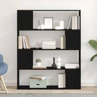 Tv-meubelset Zwart Eiken 100 x 24 x 124,5 cm Bewerkt hout - thumbnail