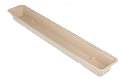 Frikandelbakje A16L (lang) suikerriet BIO Frikandelbakje A16L (lang) suikerriet BIO