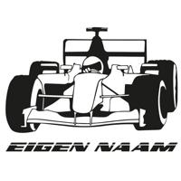 Formule 1 auto met eigen naam - Muursticker - thumbnail