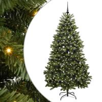 VidaXL Kunstkerstboom met 300 led groen 210 cm pvc en metaal - thumbnail