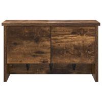 Wandgemonteerde kapstok met plank Gerookt eiken 50 x 20 x 30 cm - thumbnail