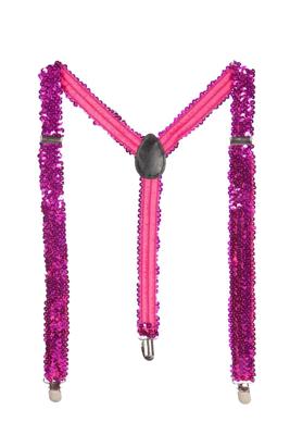 Bretels pailletten pink