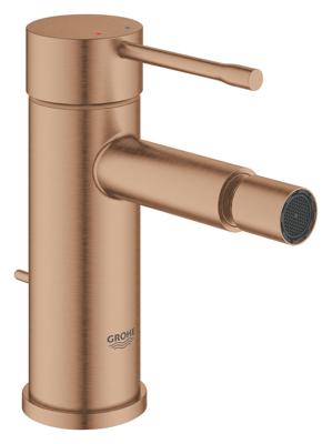 Grohe Bidetkraan Essence New 1-gats Small met Waste met 28 mm Cartouche Brushed Warm Sunset
