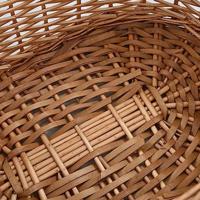 Houtmand met handvatten 56x40x28 cm natuurlijk wilgenhout - thumbnail
