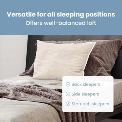 VidaXL Hoofdkussen met kussen wit 61 x 41 x 20 cm polyester