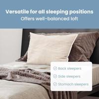 VidaXL Hoofdkussen met kussen wit 60 x 40 x 20 cm polyester - thumbnail