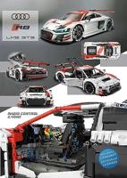 Audi R8 LMS GT3 1:8 bouwset - Wit - thumbnail