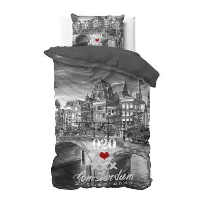 RoyalTextile - Amsterdam 020 Dekbedovertrek - 100% katoen - Antraciet - 140 x 220 RoyalTextile - Amsterdam 020 Dekbedovertrek - 100% katoen - Antraciet - 140 x 220