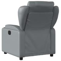 Fauteuil verstelbaar kunstleer grijs - thumbnail