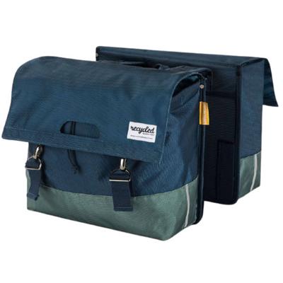 UrbanProof dubbele fietstas rpet 40l blauw-groen