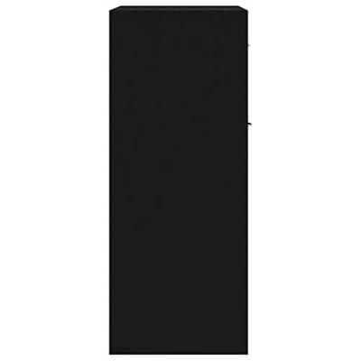 Dressoir 60x30x75 cm bewerkt hout zwart