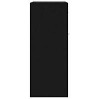 Dressoir 60x30x75 cm bewerkt hout zwart - thumbnail