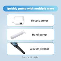 VidaXL Opslagzakken met opslag 5 pcs transparant en blauw 80 x 60 cm - thumbnail