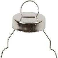 Creativ Company Metalen hanger, d 13 mm, gatgrootte 5 mm, zilver, 25 stuk/ 1 doos - thumbnail