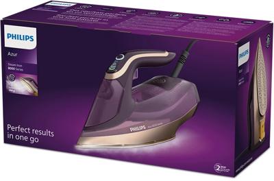Philips DST8040/30 strijkijzer Stoomstrijkijzer SteamGlide Elite-zoolplaat 3000 W Paars