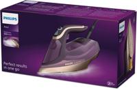Philips DST8040/30 strijkijzer Stoomstrijkijzer SteamGlide Elite-zoolplaat 3000 W Paars - thumbnail