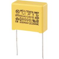 TRU COMPONENTS MKP-X2 1 stuk(s) MKP-X2-ontstoringscondensator Radiaal bedraad 1 µF 275 V/AC 10 % 22.5 mm (l x b x h) 26.5 x 12.5 x 21.5 mm - thumbnail