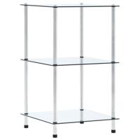 VidaXL Kastje 3-laags 40x40x67 cm gehard glas transparant - thumbnail