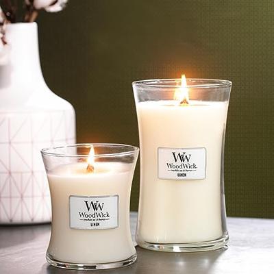 WoodWick linen medium candle - thumbnail