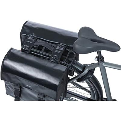 Basil Dubbele fietstas urban load mik 48-53 liter - zwart