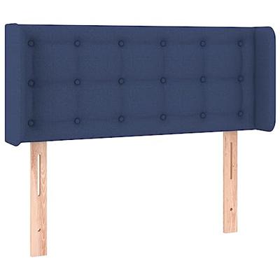 Hoofdbord met randen 93x16x78/88 cm stof blauw