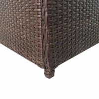 Tuinbox 120x50x60 cm poly rattan bruin - thumbnail