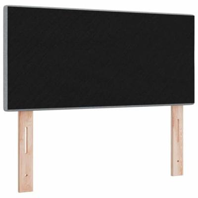 LED-hoofdbord met LED -striplichten Lichtgrijs 90 cm Stof