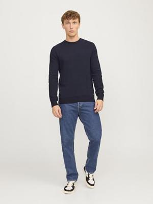 Jack & Jones Jjeglobe Knit Crew Neck Noos Trui Mood Indigo