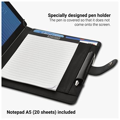 Schrijfmap DESQ voor tablet 7"-10" met sluitclip zwart