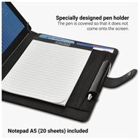Schrijfmap DESQ voor tablet 7"-10" met sluitclip zwart - thumbnail