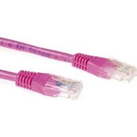 ACT Roze 15 meter U/UTP CAT6A patchkabels met RJ45 connectoren - thumbnail