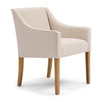 Rivièra Maison Eetkamerstoel 'Savile Row' Chenille Jacquard, kleur Glossy Flax - thumbnail