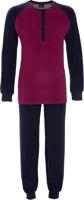 Badstoffen heren pyjama rood - thumbnail