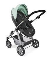 Combi-poppenwagen Nele - Melange Antraciet Mint - thumbnail