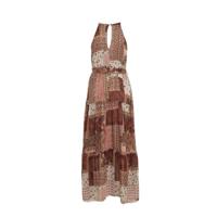 LOLALIZA halter maxi A-lijn jurk R-Paisy met all over print en volant roestbruin/ecru - thumbnail