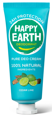 Happy Earth 100% Natural Deo Cream Cedar Lime Happy Earth 100% Natural Deo Cream Cedar Lime