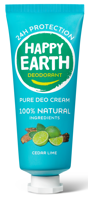 Happy Earth 100% Natural Deo Cream Cedar Lime - thumbnail